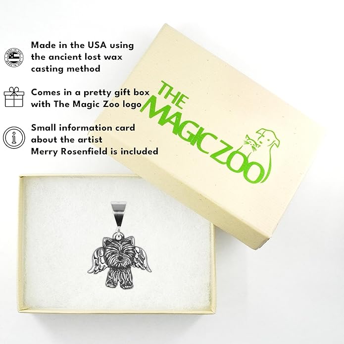 Sterling Silver Yorkie Pendant Gifts for Women - Yorkshire Terrier Gifts – Handcrafted in the USA