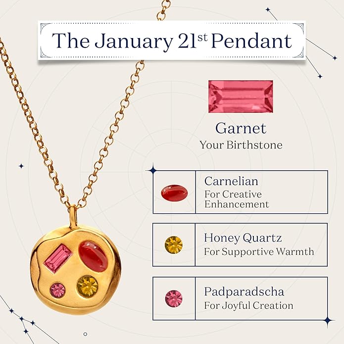 Birthdate 14k Gold Necklace for Women - 16-20in Adjustable 14 Karat Gold Chain with Lobster Clasp - Cadenas de Oro 14k Puro Para Mujer, Ladies Jewelry Birthstone