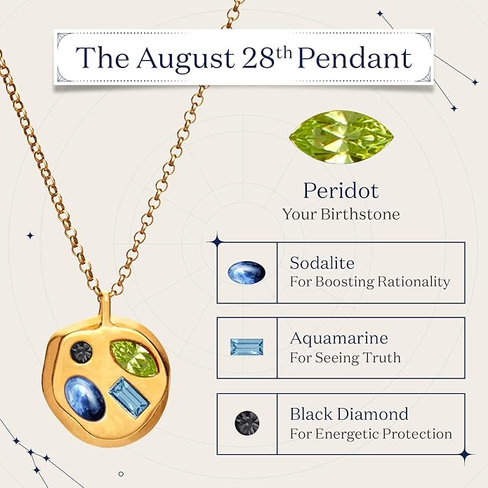 Birthdate 14k Gold Necklace for Women - 16-20in Adjustable 14 Karat Gold Chain with Lobster Clasp - Cadenas de Oro 14k Puro Para Mujer, Ladies Jewelry Birthstone