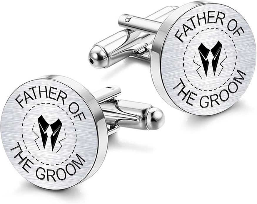 LADY & HOME Cufflinks for Men, Stainless Steel Tuxedo Shirt Cuff links with Gift Box, Gifts for Groom Groomsman Husband Father