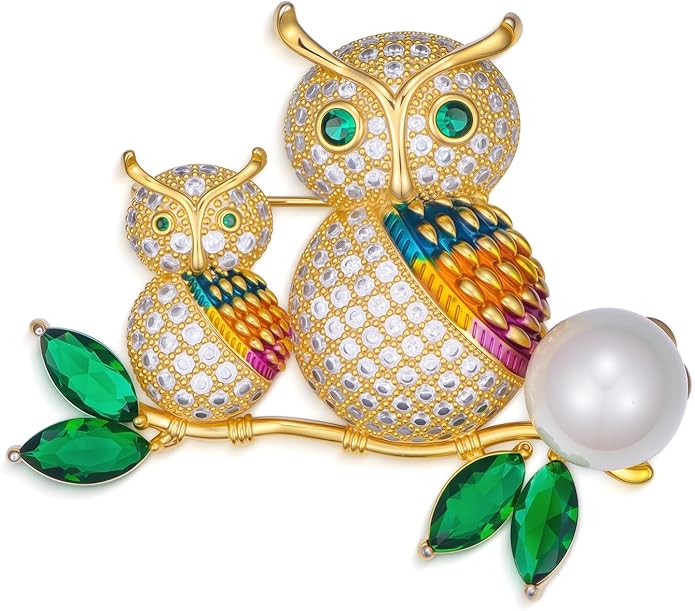 Soumimi Bird Theme Brooch Pin Cute Bird Animal Brooches Accessories Christmas Birthday Gift for Women