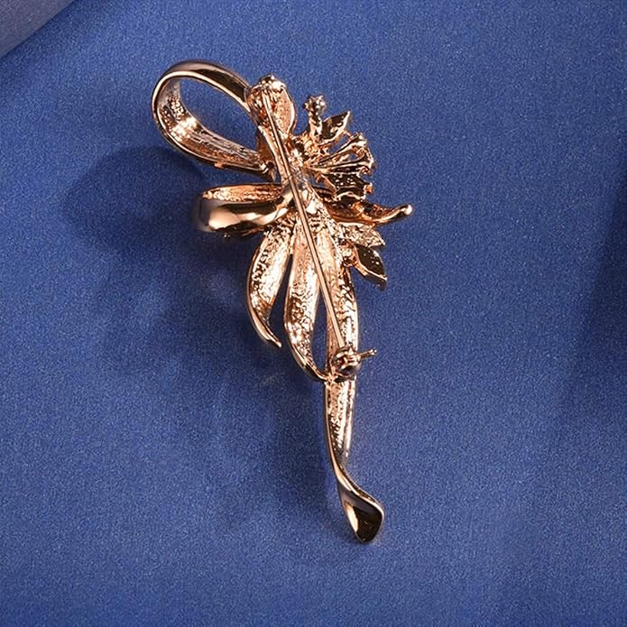 Merdia Created Crystal Brooch Fancy Vintage Style Flower Brooch Pin for Women, girls, ladies with Blue/Purple Created Crystal | Vintage Fashion | Brooches and Pins for Women | Ladies Jewelry
