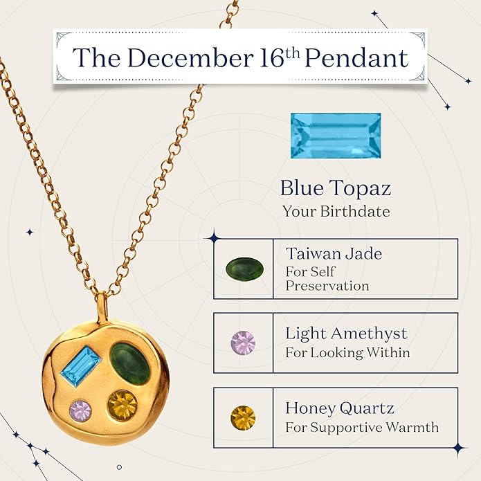 Birthdate 14k Gold Necklace for Women - 16-20in Adjustable 14 Karat Gold Chain with Lobster Clasp - Cadenas de Oro 14k Puro Para Mujer, Ladies Jewelry Birthstone