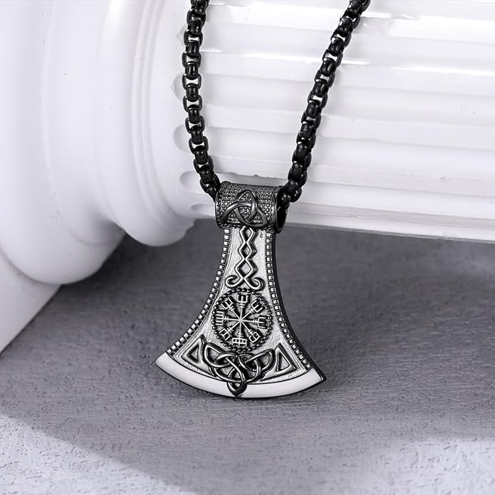 KoyeKei Viking Necklace for Men 925 Sterling Silver Viking Norse Pagan Jewelry Gifts for Women