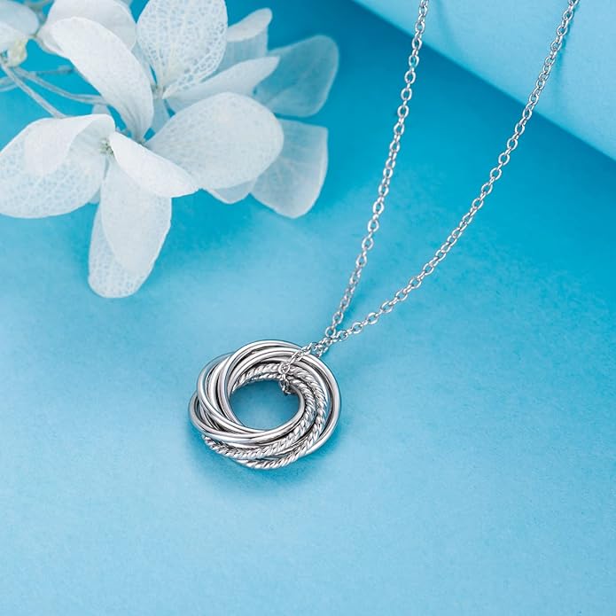 Birthday Gifts for Women Sterling Silver 30th 40th 50th 60th 70th 80th 90th Birthday Necklace For Her 3 4 5 6 7 8 9 Decade Jewelry 30 40 50 60 70 80 90 Years Old