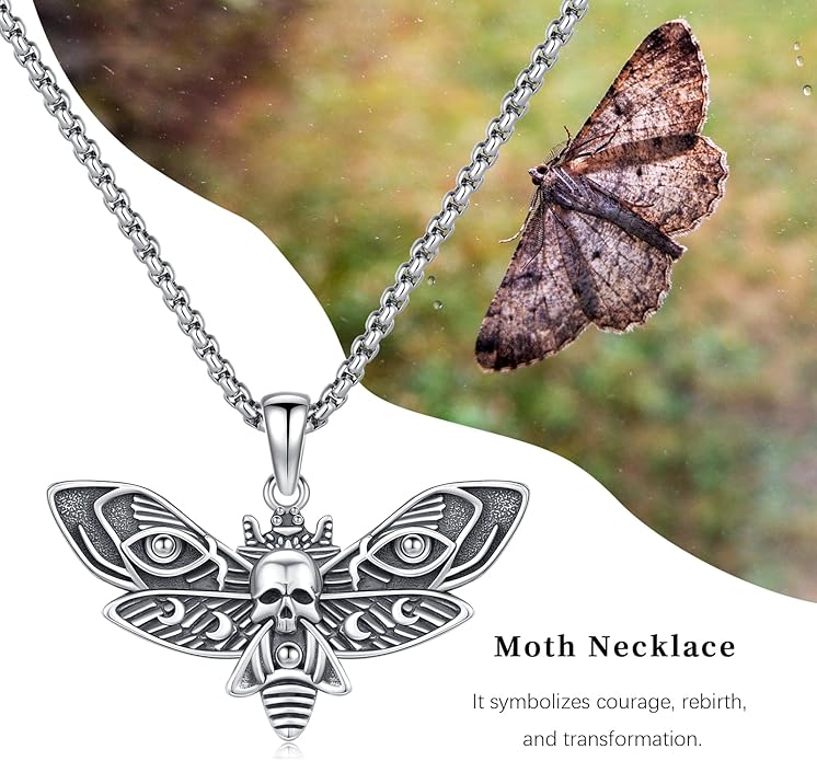 KoyeKei Sterling Silver Halloween Necklace Gothic Jewelry Gifts for Women Men