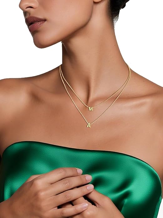 ChicSilver 925 Sterling Silver Initial Necklace for Women Dainty Letter Jewelry Personalized Gift