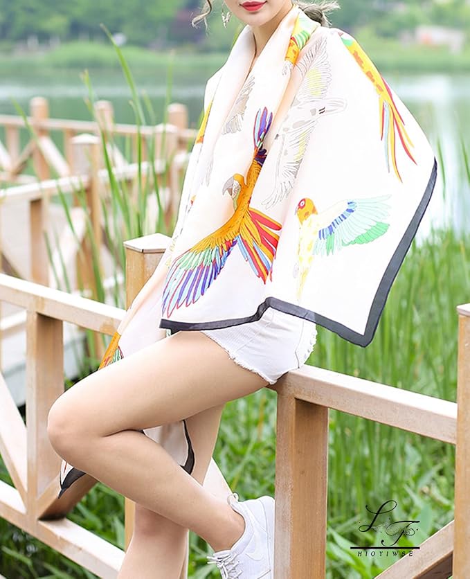 Hioyiwse Shawl Scarf For Women Lightweight Scarves Floral Pattern Formal Evening Dressesformal Shawl Summer Wraps
