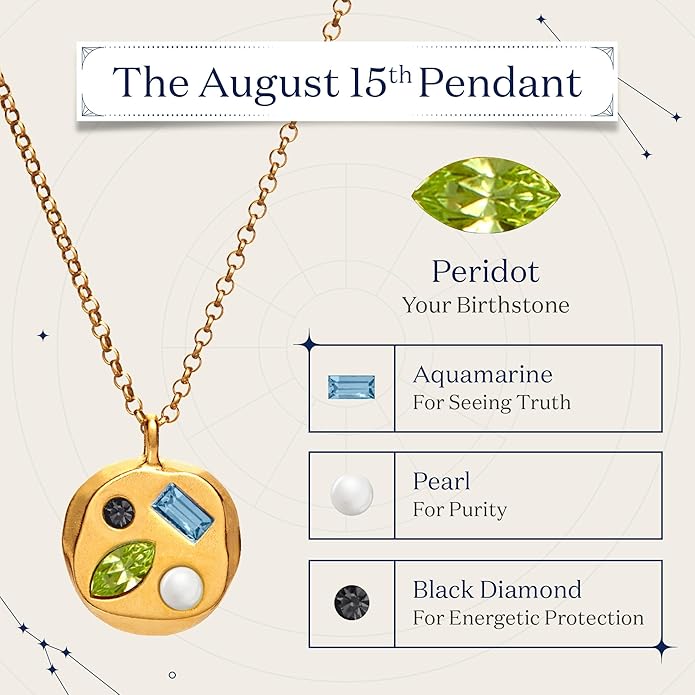 Birthdate 14k Gold Necklace for Women - 16-20in Adjustable 14 Karat Gold Chain with Lobster Clasp - Cadenas de Oro 14k Puro Para Mujer, Ladies Jewelry Birthstone