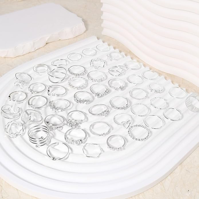 CHICUTIE Gold Knuckle Rings Set For Women Stackable Joint Finger Midi Rings Dainty Cubic Crystal Zirconia Simple Hollow Twist Cute Rings Pack Jewelry Gift