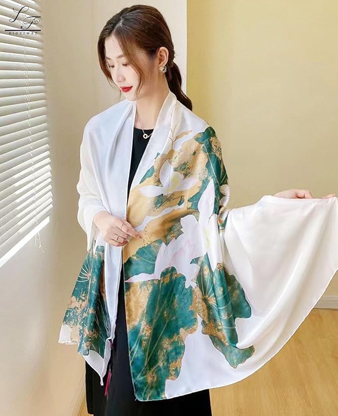 Hioyiwse Shawl Scarf For Women Lightweight Scarves Floral Pattern Formal Evening Dressesformal Shawl Summer Wraps