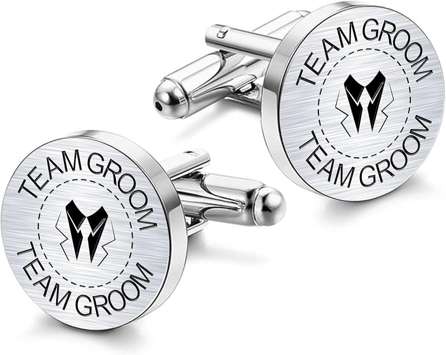 LADY & HOME Cufflinks for Men, Stainless Steel Tuxedo Shirt Cuff links with Gift Box, Gifts for Groom Groomsman Husband Father