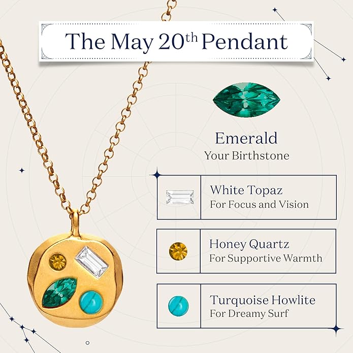 Birthdate 14k Gold Necklace for Women - 16-20in Adjustable 14 Karat Gold Chain with Lobster Clasp - Cadenas de Oro 14k Puro Para Mujer, Ladies Jewelry Birthstone