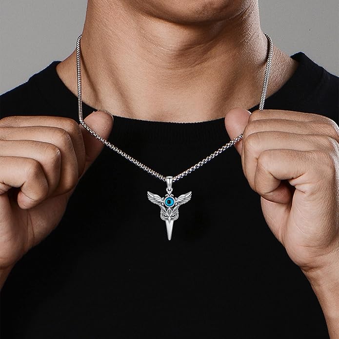 Taioiat viking Pendant Necklace for Men Nordic Celtic 925 Sterling Silver Vintage Mjolnir Jewelry Norse Vikings Gift for Women