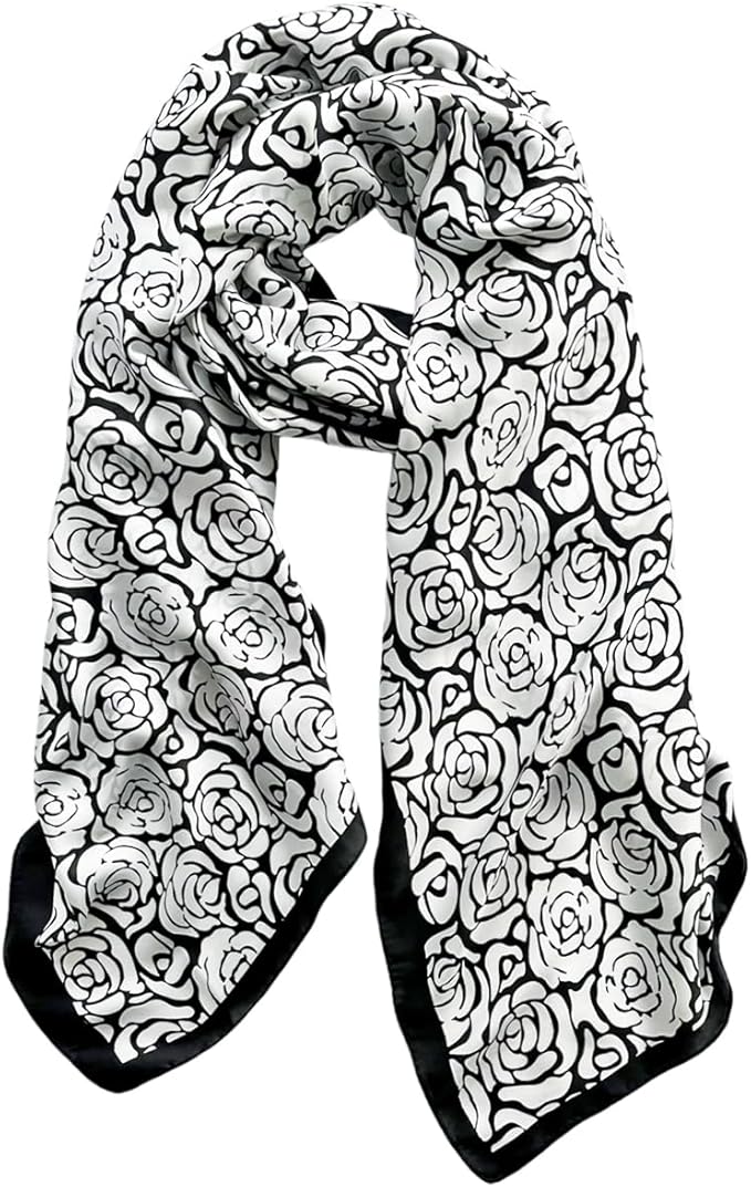 Long Silk Like Scarf Lightweight Satin Scarves Large Sunscreen Shawl Wrap for Women