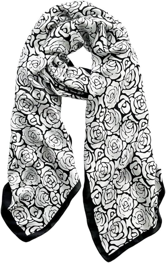 Long Silk Like Scarf Lightweight Satin Scarves Large Sunscreen Shawl Wrap for Women