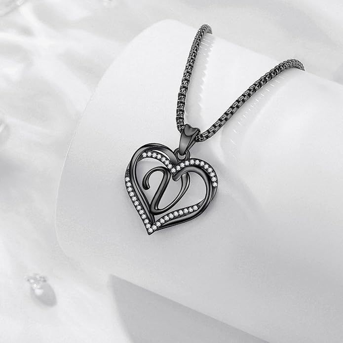 INFUSEU Unique Initial Necklaces for Women Girls Small Heart Letter Jewelry, Meaningful Personalized Gifts
