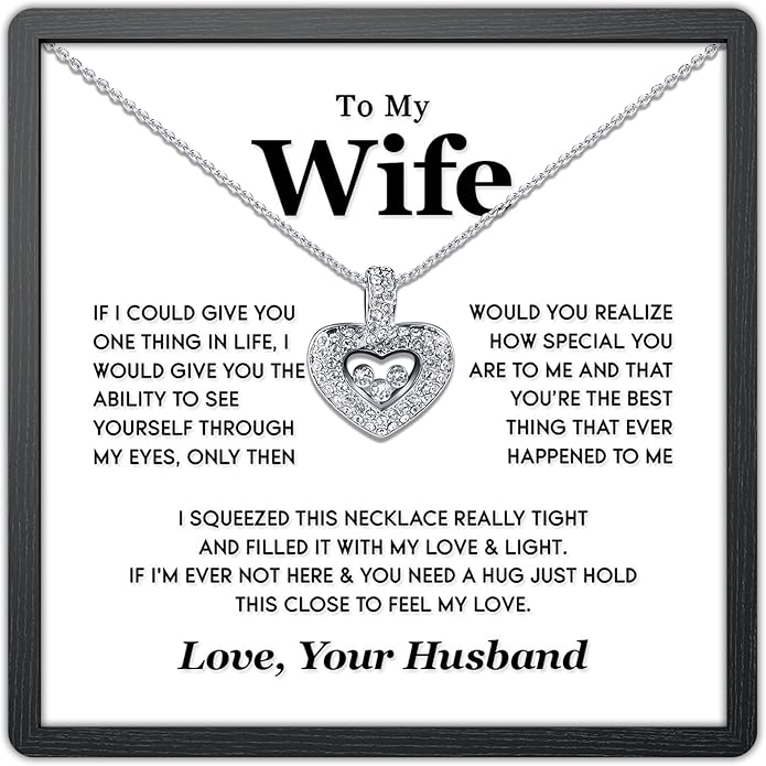 TRYNDI To My Wife Necklace from Husband - Soulmate, Girlfriend, Fiance Gift for Anniversary, Birthday, Christmas, Valentine's Day, Mother's Day - Romantic Wife Christmas Gift ideas