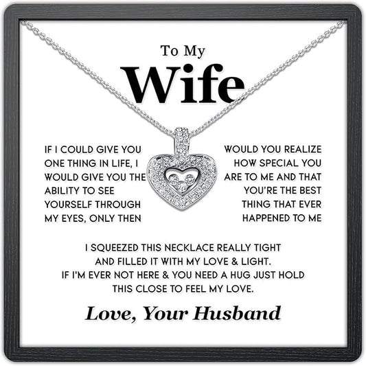 TRYNDI To My Wife Necklace from Husband - Soulmate, Girlfriend, Fiance Gift for Anniversary, Birthday, Christmas, Valentine's Day, Mother's Day - Romantic Wife Christmas Gift ideas