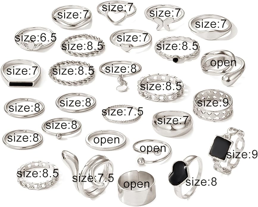 IFKM Gold Knuckle Rings Set For Women Vintage Stackable Joint Finger Midi Rings Dainty Cubic Zirconia Crystal Simple Twist Hollow Cute Rings Pack Jewelry Gift