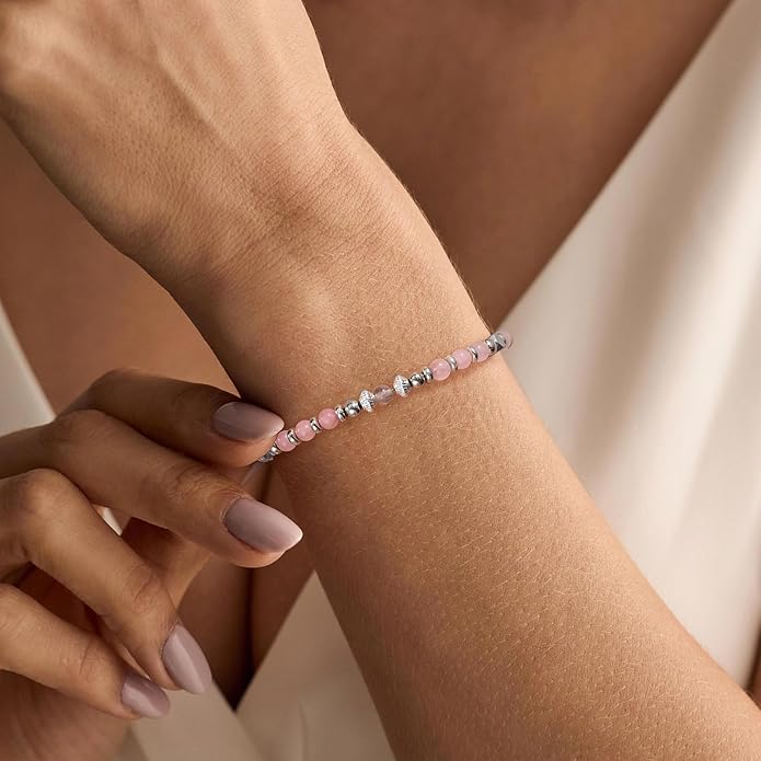 Moonstone Beaded Bracelet for Women - Calming & Empowering Healing Crystal Jewelry, Adjustable Chakra Balancing Gift for Mom, Sister, Daughter - Birthday Christmas