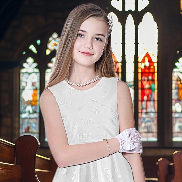TONY & SANDY Christian Cross Bracelet for Women, Stocking Stuffers for Women, Confirmation Baptism Easter Gifts, Unique Gift for Friends Daughter Mom Sister in Christ on Birthday Christmas