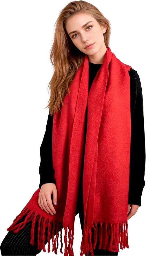 Achillea Warm Cashmere-Feel Winter Scarf – Thick Pashmina Shawl Wrap for Cold Weather