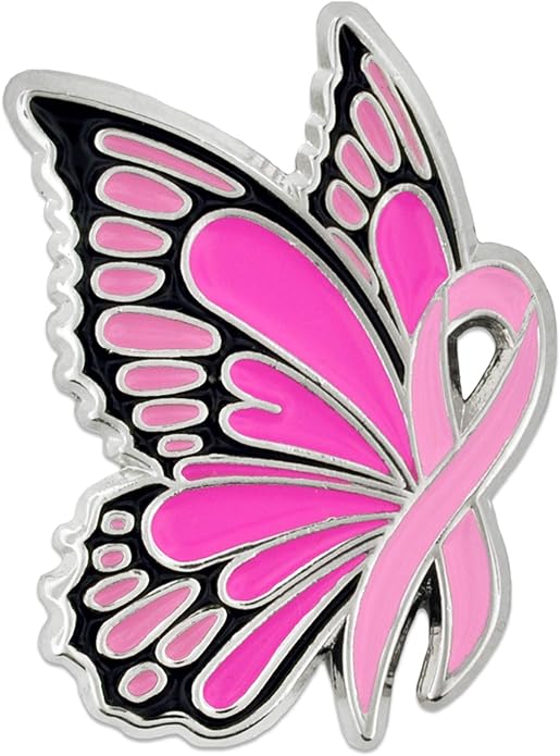 PinMarts Breast Cancer Ribbons and Breast Cancer Awareness Enamel Pins - Perfect Breast Cancer Gifts for Women, Events, Fundraisers, and Breast Cancer Awareness Decoration