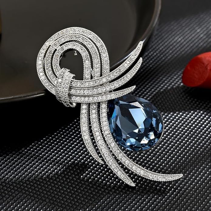 Rhinestone Brooch for Women Rhinestone Brooches Pins Crystal Lapel Pin Jewelry Christmas Valentine's Day Gift for Wife Girlfriend