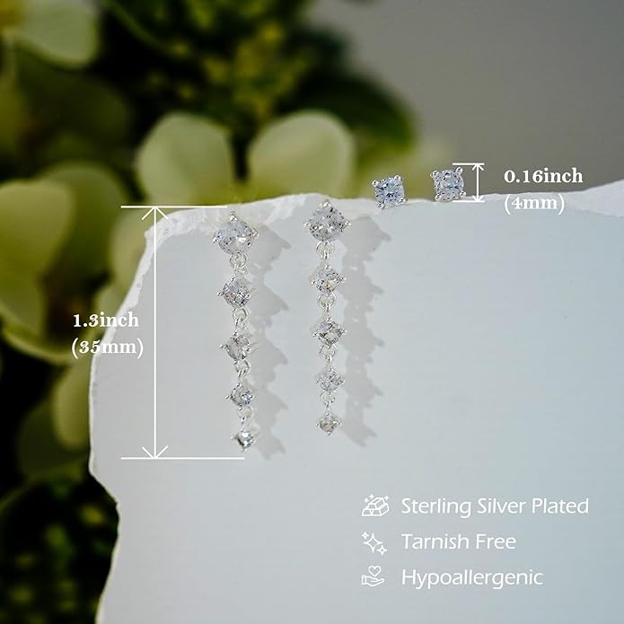 Gold Hoop Earrings Set for Women 14K Gold Silver Plated Huggie Earring Pack Multiple Piercing Dainty Cartilage Earring Hypoallergenic Trendy Cubic Zirconia CZ Earring Stack Jewelry Gifts