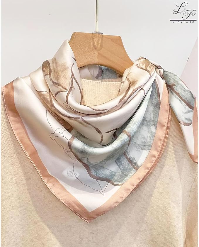 Hioyiwse Satin Bandanas Head Scarf For Women Hair Scarves Accessories Lightweight Fashion Wrap Neck Silk Sleeping Headscarf