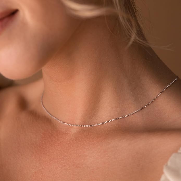 Freekiss Herringbone Necklace for Women,Dainty Gold Necklace,14k Gold Plated Snake,Gold Chain Choker Necklaces,Simple Gold Layered Necklaces,Gold Jewelry Gift for Women