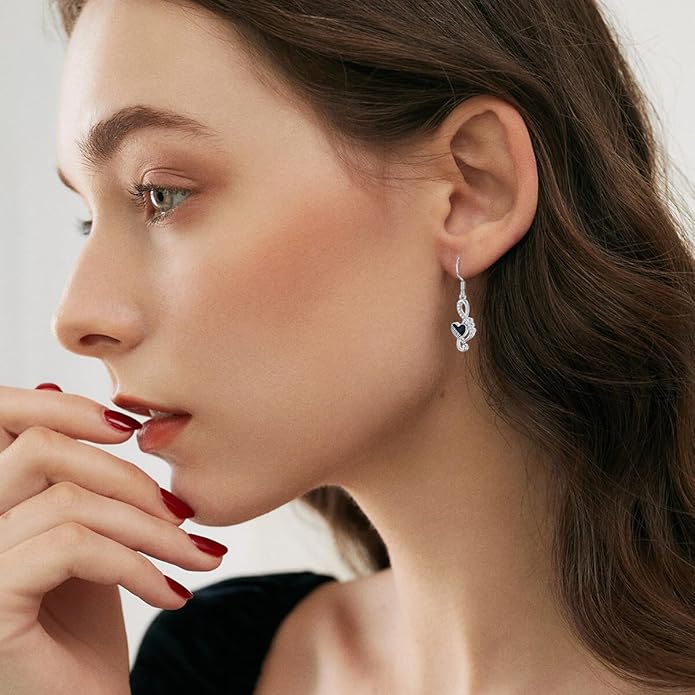 DNA Music/DNA/Piano/Moth/Sunflower/Trumpet Earring 925 Sterling Silver Astronaut/Raccoon/Moth/Sunflower Jewelry for Women