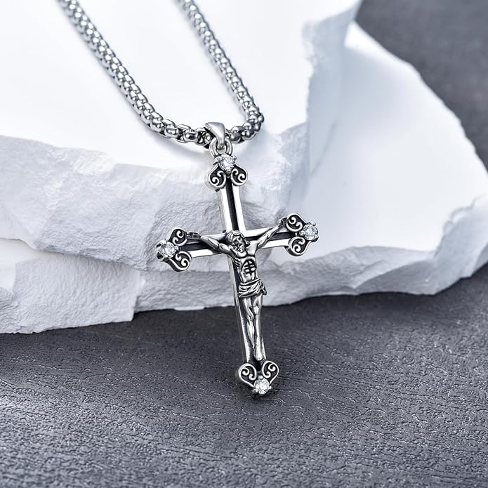 Taioiat Baseball Necklace for Men 925 Sterling Silver Sports Necklace Baseball Cross Necklace Jewelry Gifts for Women Men