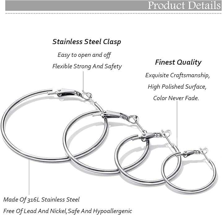 Stainless Steel Gold Plated Hoops Silver Plated Hoop Earrings Hypoallergenic Hoop Cartilage Piercing Earrings Tiny Ball Cubic Zirconia Stud Earrings Set for Women
