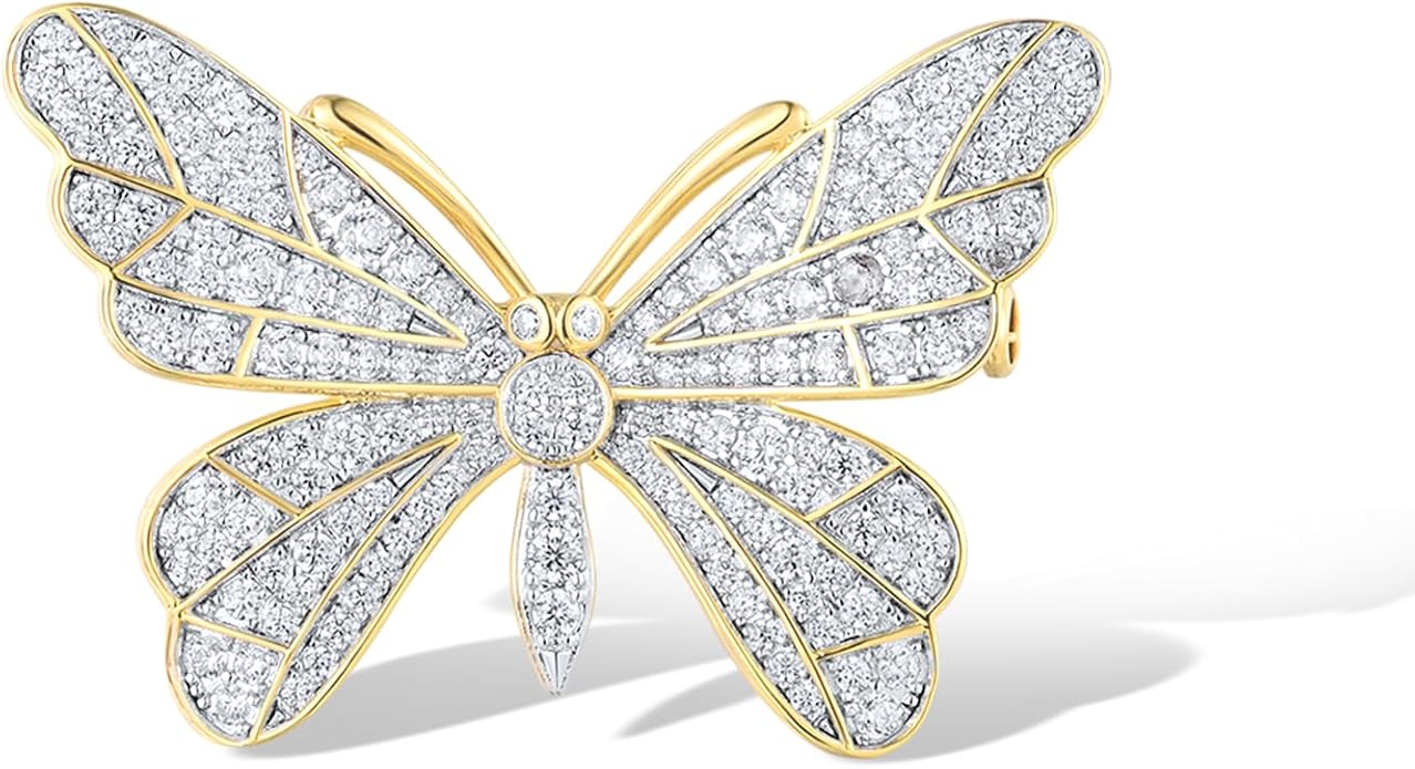 Santuzza 925 Sterling Silver Gemstone Pin Brooch for Women