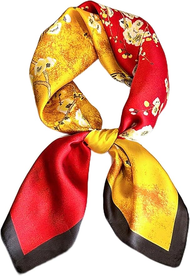 Hioyiwse Satin Bandanas Head Scarf For Women Hair Scarves Accessories Lightweight Fashion Wrap Neck Silk Sleeping Headscarf