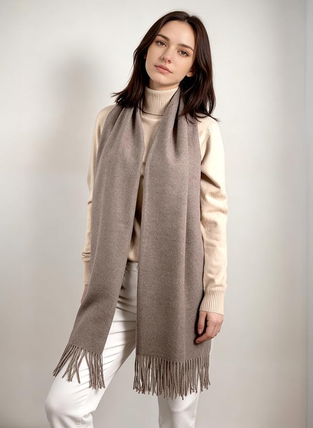 Achillea Warm Cashmere-Feel Winter Scarf – Pashmina Shawl Wrap, Blanket Scarf for Daily Wear, Travel & Cold Weather