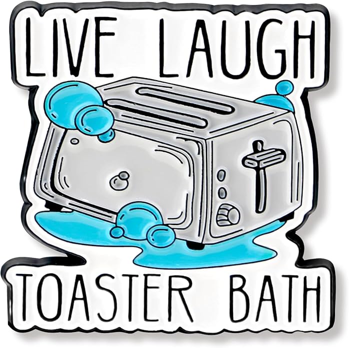DAYANEY Enamel Pins for Backpacks, Happy Birthday Pin for Girls Boys Women men, Ello Worm Anime Pins, Its My Birthday Pin Brooch Button, Live Laugh Toaster Bath Vintage Badge for Women