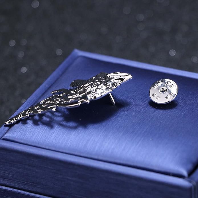 HETICA Vintage Animal Dragon Skull Wolf Crown Lion Brooch for Men Women Suit Tie Dress Lapel Pin Fashion Jewelry