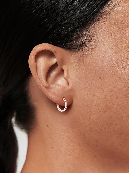 Silvora 925 Sterling Silver Small Hoop Earrings for Women Huggie Earrings Hypoallergenic Cartilage Earrings Tiny Hoops 6mm/8mm/10mm/12mm/14mm/16mm/18mm/20mm