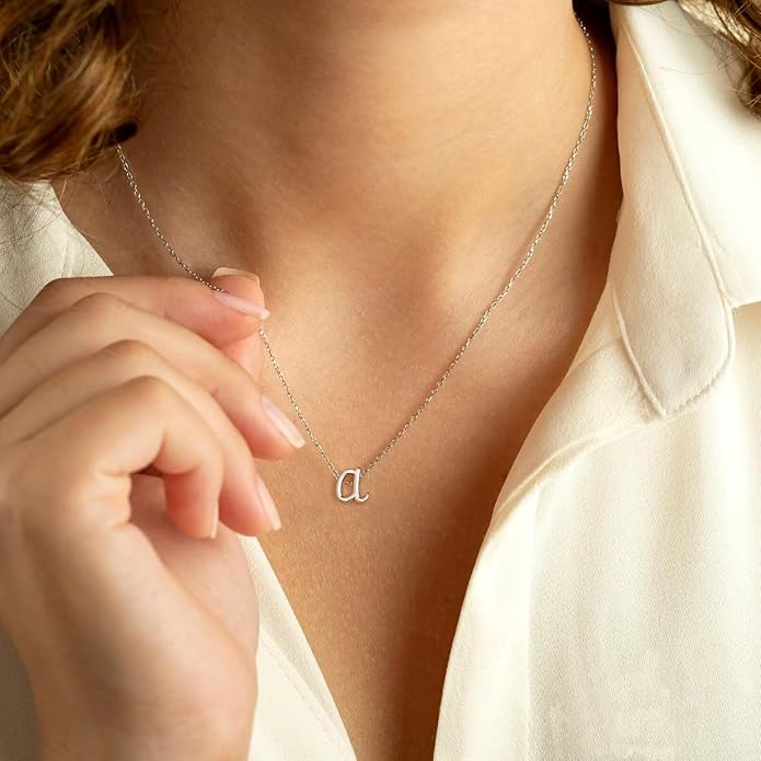 Yoosteel Layered Initial Necklaces for Women Teen Girls Trendy - Dainty Gold/Silver Letter A-Z Stack Initial Necklace Birthday Personalized Gifts for Women Jewelry