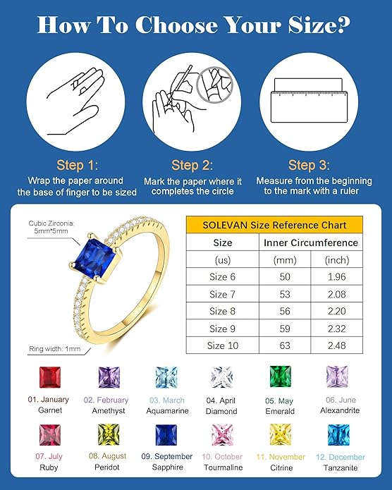 SOLEVAN Birthstone Gold Rings for Women Non Tarnish 14K Gold Plated Stackable Cubic Zirconia Thumb Rings Dainty Cute Emerald Eternity Band Pinky Ring Engagement Wedding Promise Rings Jewelry Gifts