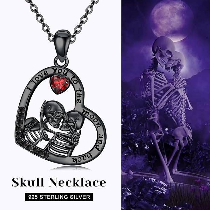KoyeKei Sterling Silver Halloween Necklace Gothic Jewelry Gifts for Women Men