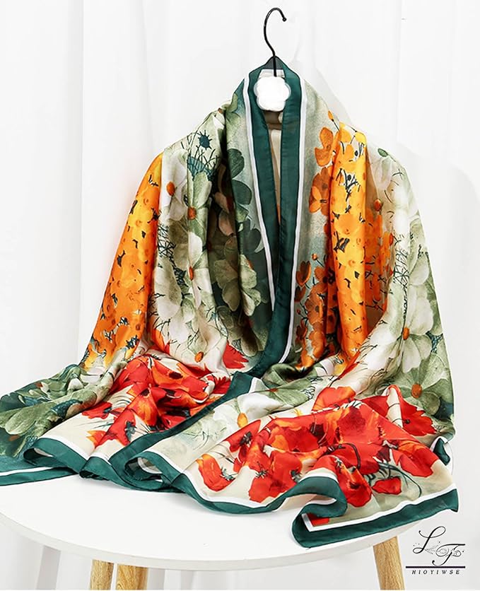 Hioyiwse Shawl Scarf For Women Lightweight Scarves Floral Pattern Formal Evening Dressesformal Shawl Summer Wraps
