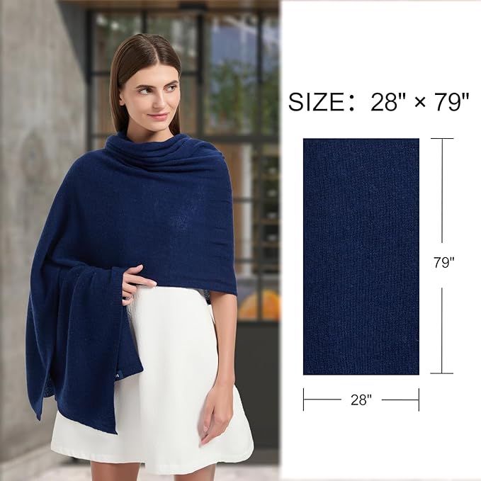 Erdenech Luxury Cashmere Wool Blend Wrap for Women, All-Season Travel Wrap Shawl, Extra Large Blanket Shawl Scarf Pashmina
