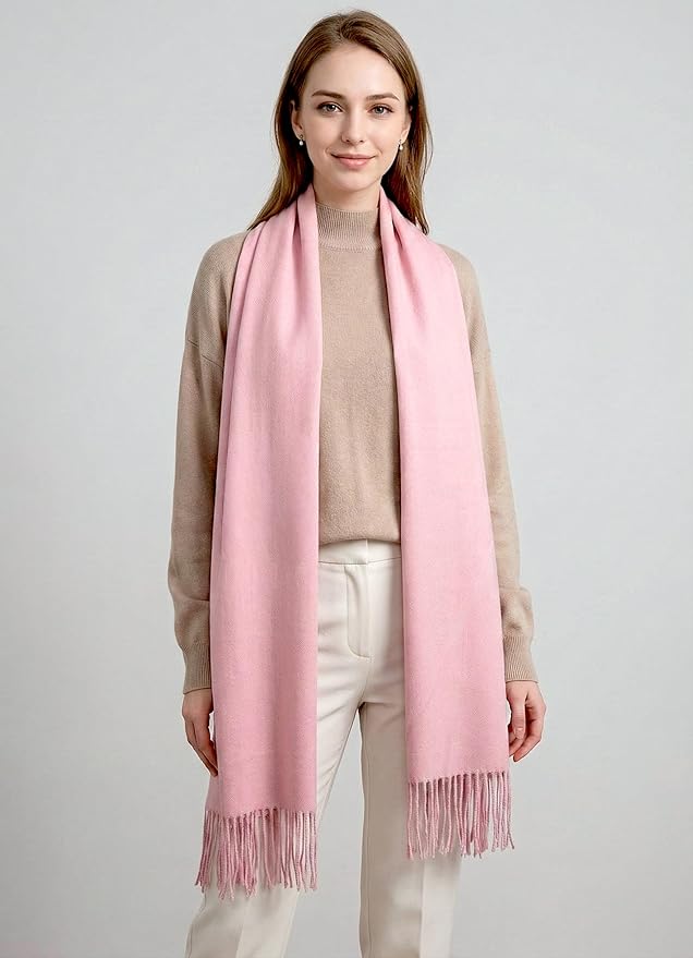 Achillea Warm Cashmere-Feel Winter Scarf – Pashmina Shawl Wrap, Blanket Scarf for Daily Wear, Travel & Cold Weather