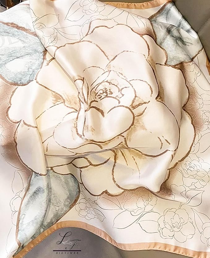 Hioyiwse Satin Bandanas Head Scarf For Women Hair Scarves Accessories Lightweight Fashion Wrap Neck Silk Sleeping Headscarf