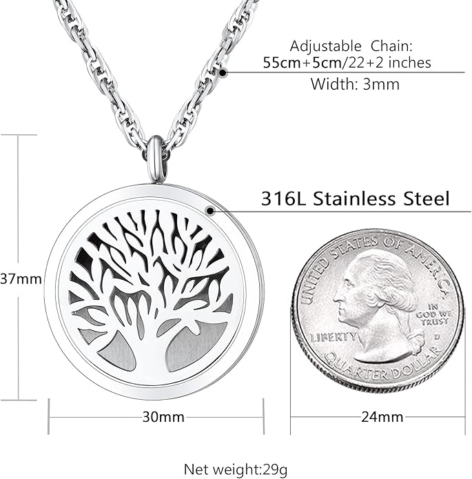 Supcare Locket Necklace That Holds Pictures-Engraved Photo Pendant Custom Jewellery Gifts for Men Women (with Jewellery Gift Box)