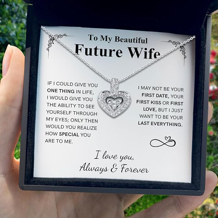 TRYNDI To My Wife Necklace from Husband - Soulmate, Girlfriend, Fiance Gift for Anniversary, Birthday, Christmas, Valentine's Day, Mother's Day - Romantic Wife Christmas Gift ideas